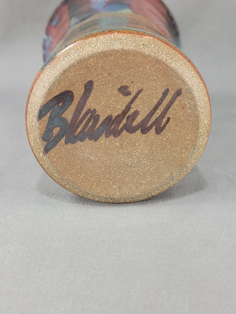 Nick Blaisdell Vase Handcrafted Stoneware Drip Glaze Dalton Ranch Pottery CO USA
